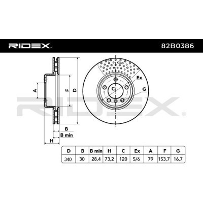 Tarcza hamulcowa RIDEX 82B0386 82B0386 - foto 3