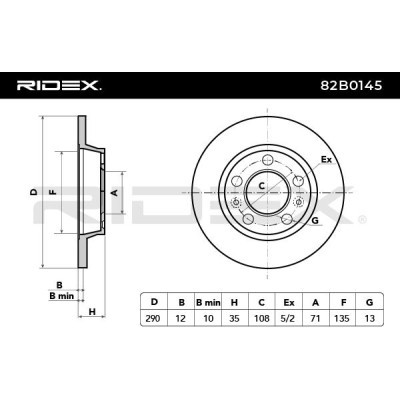 Tarcza hamulcowa RIDEX 82B0145 82B0145 - foto 4
