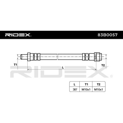 Przewód hamulcowy elast RIDEX 83B0057 83B0057 - foto 3