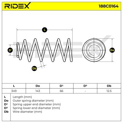 Sprężyna Zawieszenia RIDEX 188C0164 188C0164 - foto 4