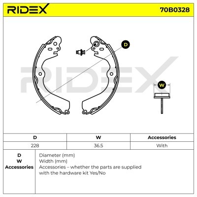 Klocki hamulcowe RIDEX 70B0328 70B0328 - foto 6