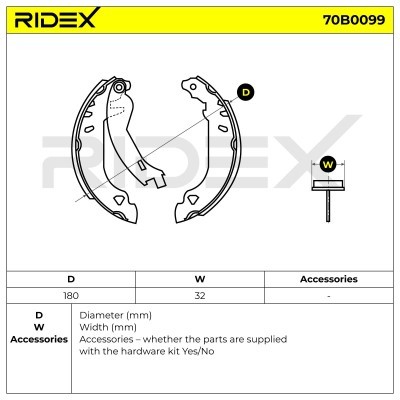 Klocki hamulcowe RIDEX 70B0099 70B0099 - foto 5