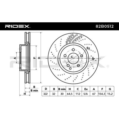 Tarcza hamulcowa RIDEX 82B0512 82B0512 - foto 3
