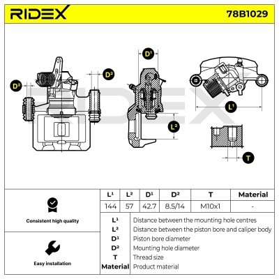 Zacisk Hamulcowy RIDEX 78B1029 78B1029 - foto 3