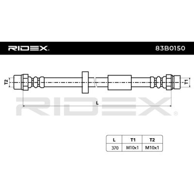 Przewód hamulcowy elast RIDEX 83B0150 83B0150 - foto 3