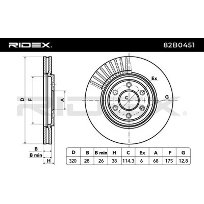 Tarcza hamulcowa RIDEX 82B0451 82B0451 - foto 5
