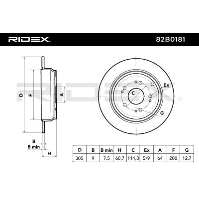 Tarcza hamulcowa RIDEX 82B0181 82B0181 - foto 4