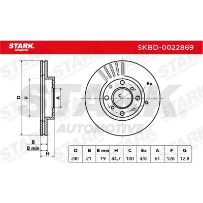 Tarcza hamulcowa Stark SKBD-0022869 SKBD-0022869 - foto 5