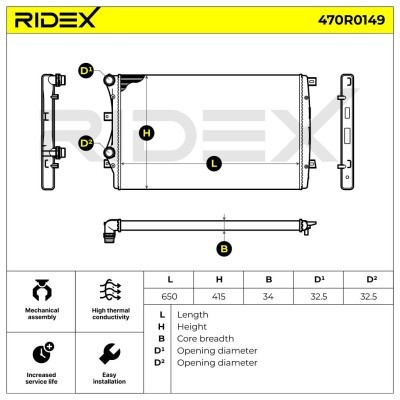 Chłodnica RIDEX 470R0149 470R0149 - foto 4