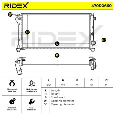 Chłodnica RIDEX 470R0660 470R0660 - foto 5