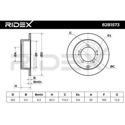 Tarcza hamulcowa RIDEX 82B1573 82B1573 - foto 7