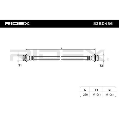 Przewód hamulcowy elast RIDEX 83B0456 83B0456 - foto 4