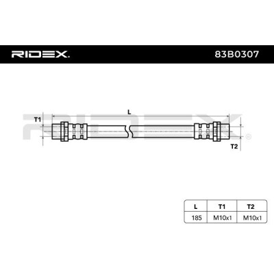 Przewód hamulcowy elast RIDEX 83B0307 83B0307 - foto 4