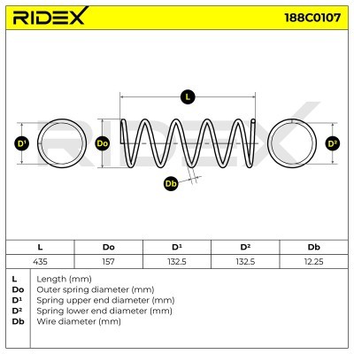 Sprężyna Zawieszenia RIDEX 188C0107 188C0107 - foto 4