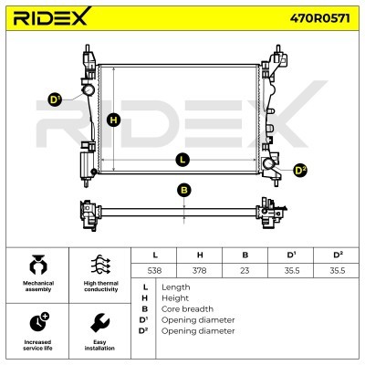 Chłodnica RIDEX 470R0571 470R0571 - foto 6