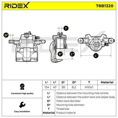 Zacisk Hamulcowy RIDEX 78B1320 78B1320 - foto 6