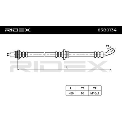 Przewód hamulcowy elast RIDEX 83B0134 83B0134 - foto 4