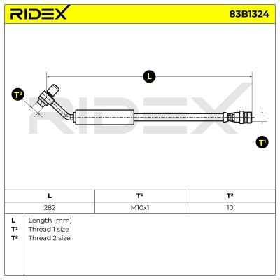 Przewód hamulcowy elast RIDEX 83B1324 83B1324 - foto 5