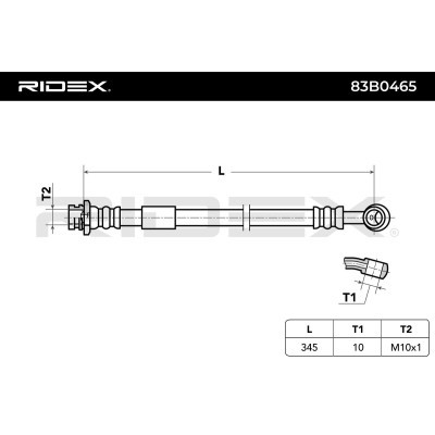 Przewód hamulcowy elast RIDEX 83B0465 83B0465 - foto 4