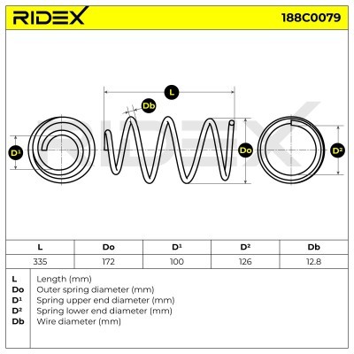 Sprężyna Zawieszenia RIDEX 188C0079 188C0079 - foto 5