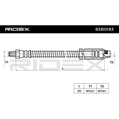 Przewód hamulcowy elast RIDEX 83B0183 83B0183 - foto 3