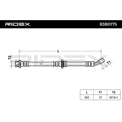 Przewód hamulcowy elast RIDEX 83B0175 83B0175 - foto 6