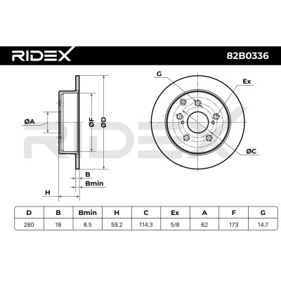 Tarcza hamulcowa RIDEX 82B0336 82B0336 - foto 4