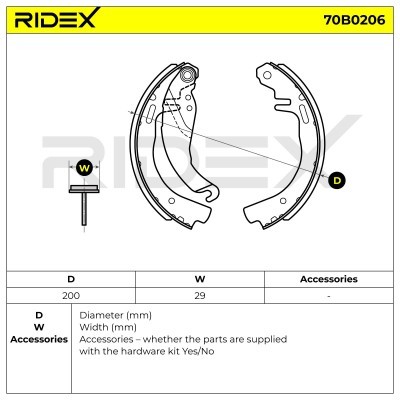 Klocki hamulcowe RIDEX 70B0206 70B0206 - foto 5