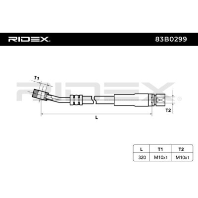 Przewód hamulcowy elast RIDEX 83B0299 83B0299 - foto 6