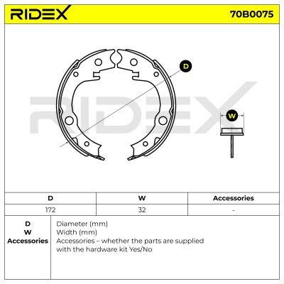 Klocki hamulcowe RIDEX 70B0075 70B0075 - foto 5
