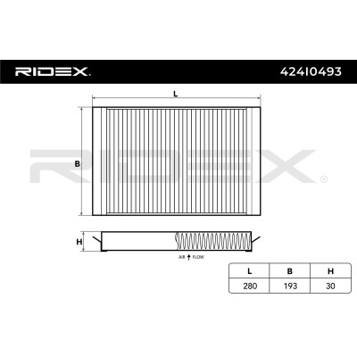 Filtr Kabinowy RIDEX 424I0493 424I0493 - foto 6