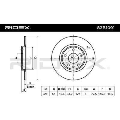 Tarcza hamulcowa RIDEX 82B1091 82B1091 - foto 3