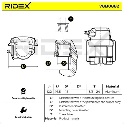 Zacisk Hamulcowy RIDEX 78B0882 78B0882 - foto 3