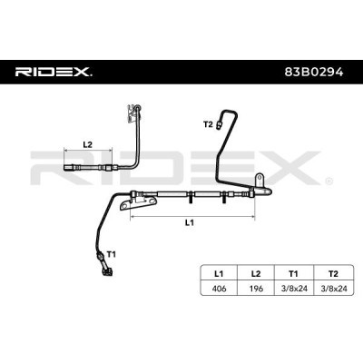 Przewód hamulcowy elast RIDEX 83B0294 83B0294 - foto 3