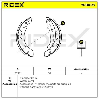 Klocki hamulcowe RIDEX 70B0137 70B0137 - foto 3
