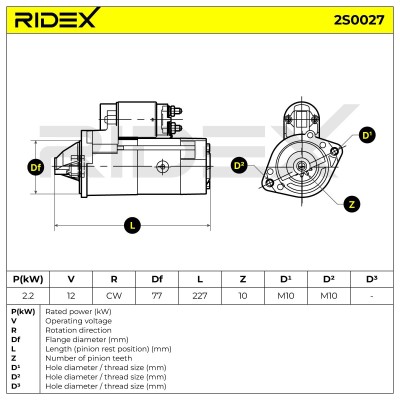 Rozrusznik RIDEX 2S0027 2S0027 - foto 7