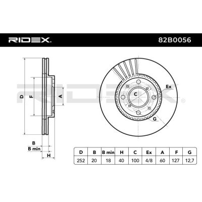 Tarcza hamulcowa RIDEX 82B0056 82B0056 - foto 7