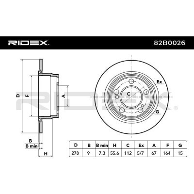 Tarcza hamulcowa RIDEX 82B0026 82B0026 - foto 4