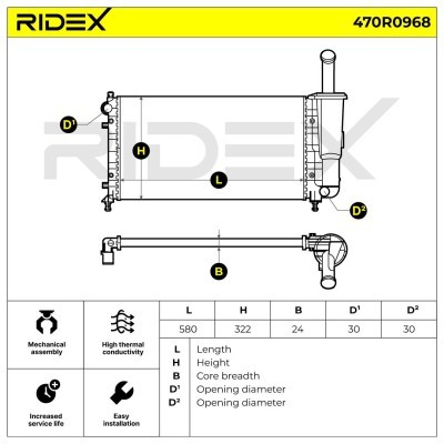 Chłodnica RIDEX 470R0968 470R0968 - foto 7