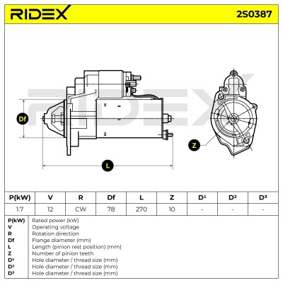 Rozrusznik RIDEX 2S0387 2S0387 - foto 7