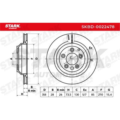 Tarcza hamulcowa Stark SKBD-0022478 SKBD-0022478 - foto 5