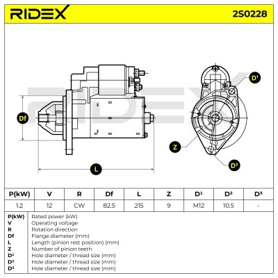 Rozrusznik RIDEX 2S0228 2S0228 - foto 6