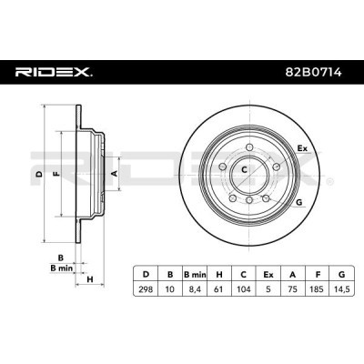 Tarcza hamulcowa RIDEX 82B0714 82B0714 - foto 4