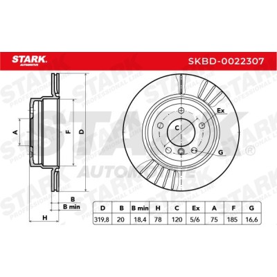 Tarcza hamulcowa Stark SKBD-0022307 SKBD-0022307 - foto 6
