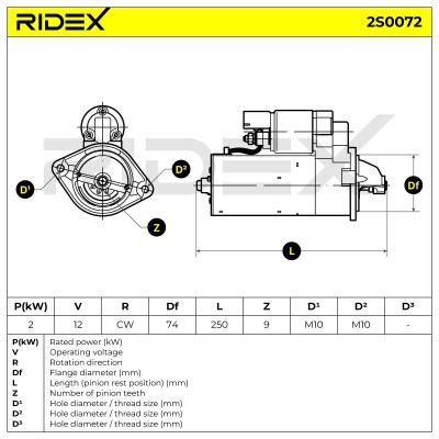 Rozrusznik RIDEX 2S0072 2S0072 - foto 6