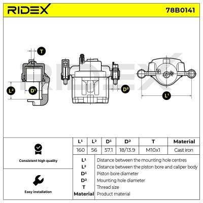 Zacisk Hamulcowy RIDEX 78B0141 78B0141 - foto 5