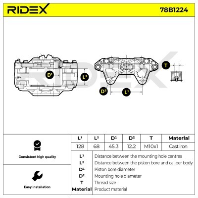 Zacisk Hamulcowy RIDEX 78B1224 78B1224 - foto 5