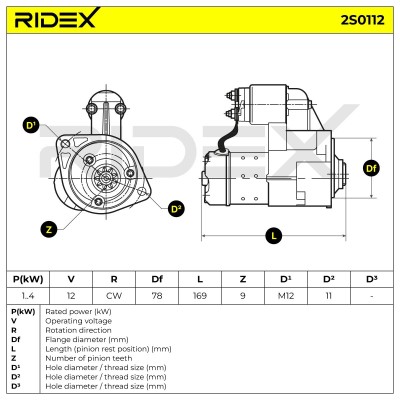 Rozrusznik RIDEX 2S0112 2S0112 - foto 6