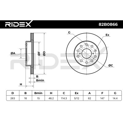 Tarcza hamulcowa RIDEX 82B0866 82B0866 - foto 7