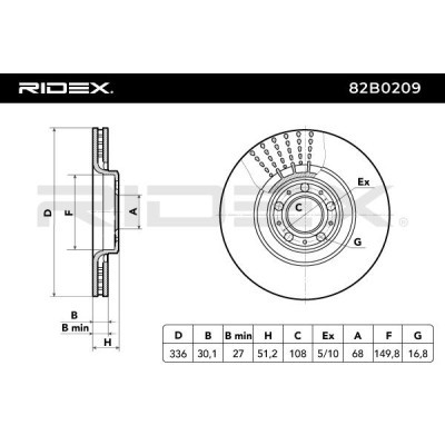 Tarcza hamulcowa RIDEX 82B0209 82B0209 - foto 4